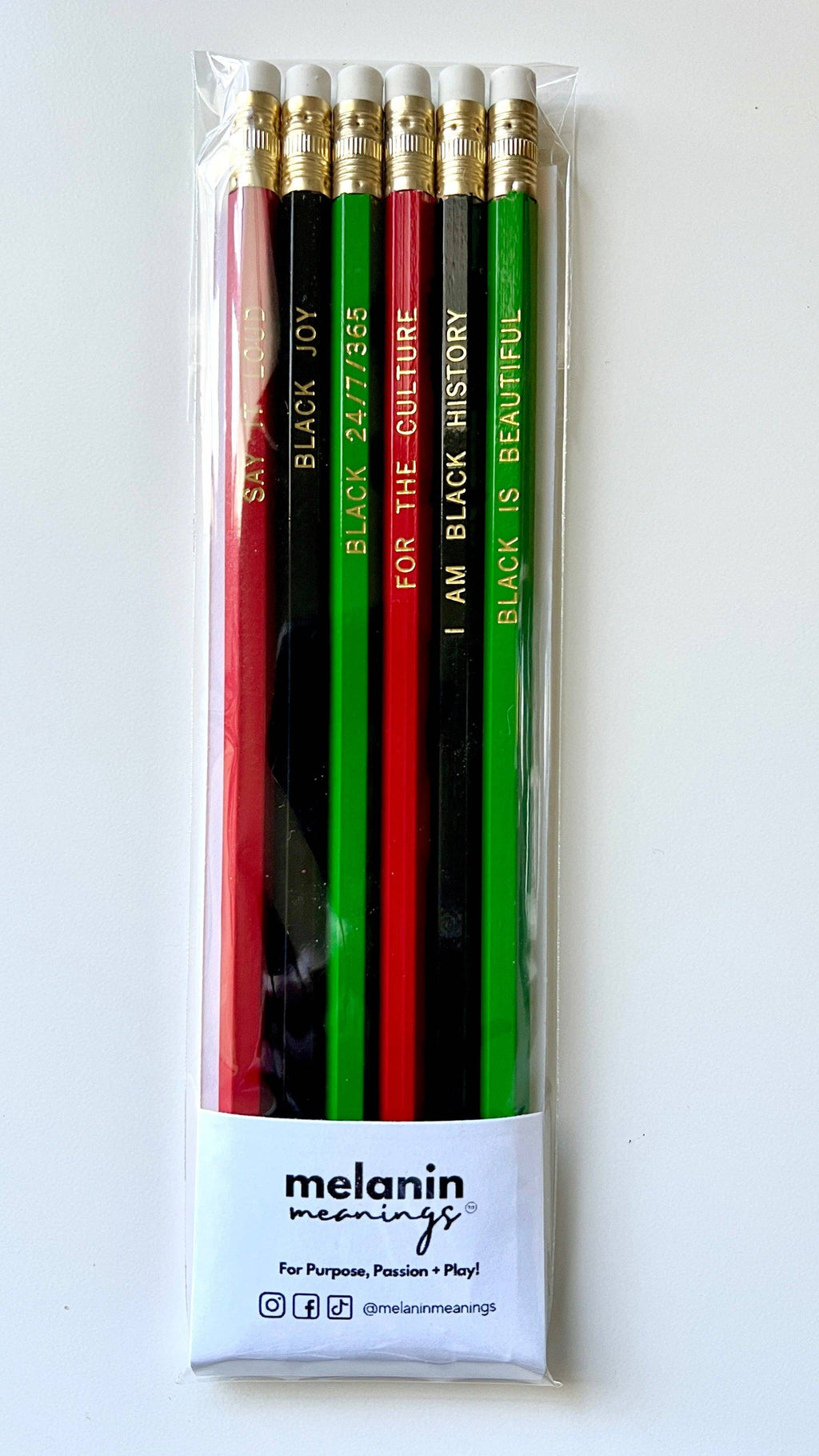 Melanin Meanings Black History Pencil