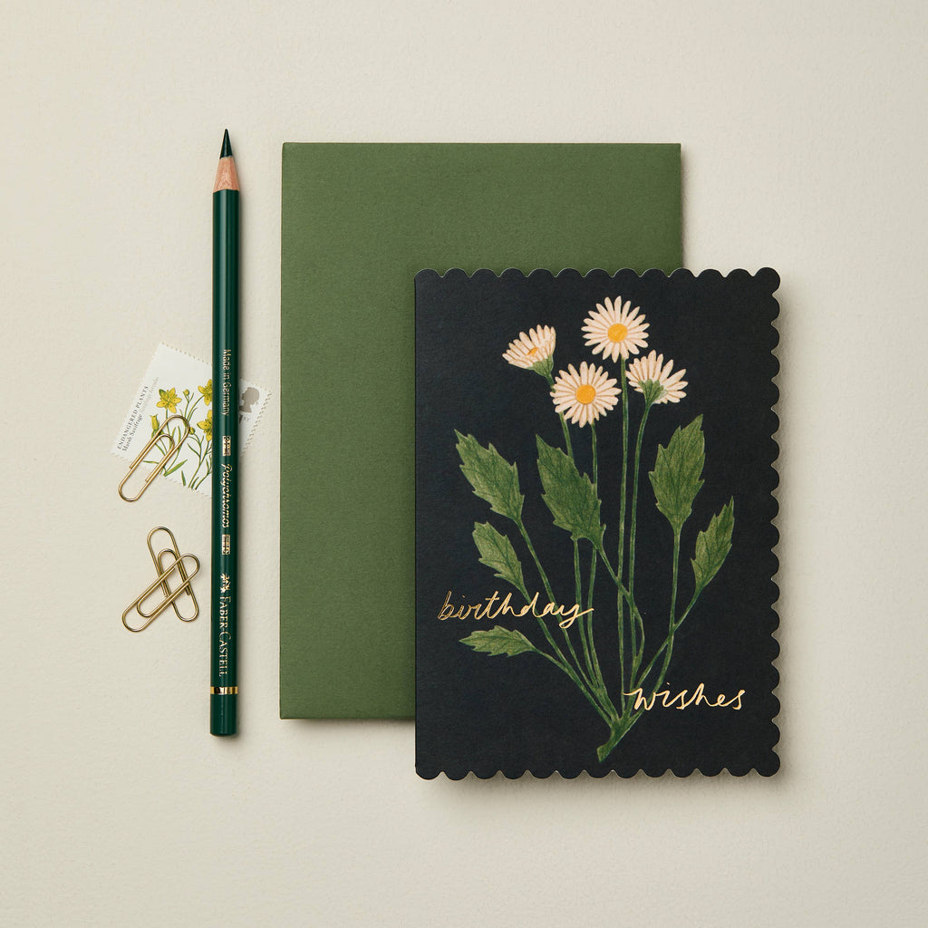 Wanderlust Paper Co. Botanical Daisy “Birthday Wishes” Card