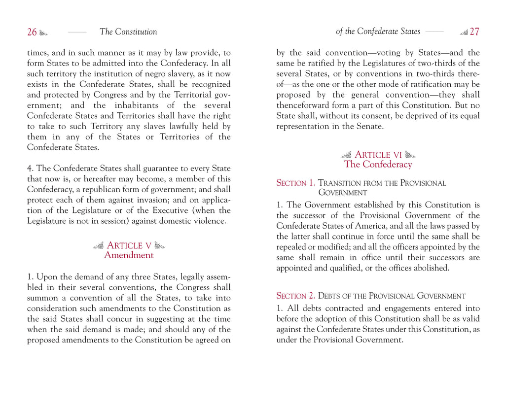 Applewood Books Constitution of the Confederate States