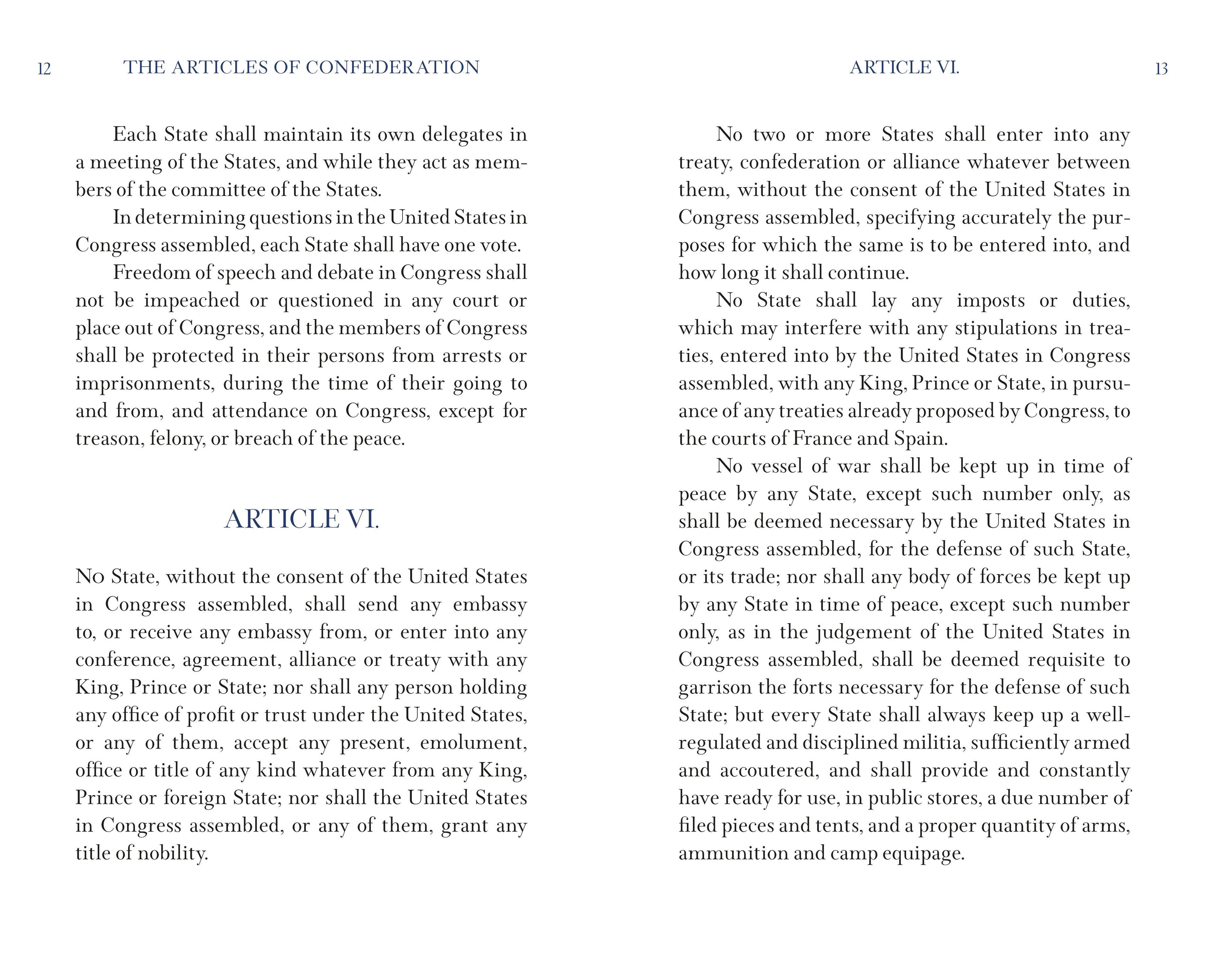 Applewood Books The Articles of Confederation