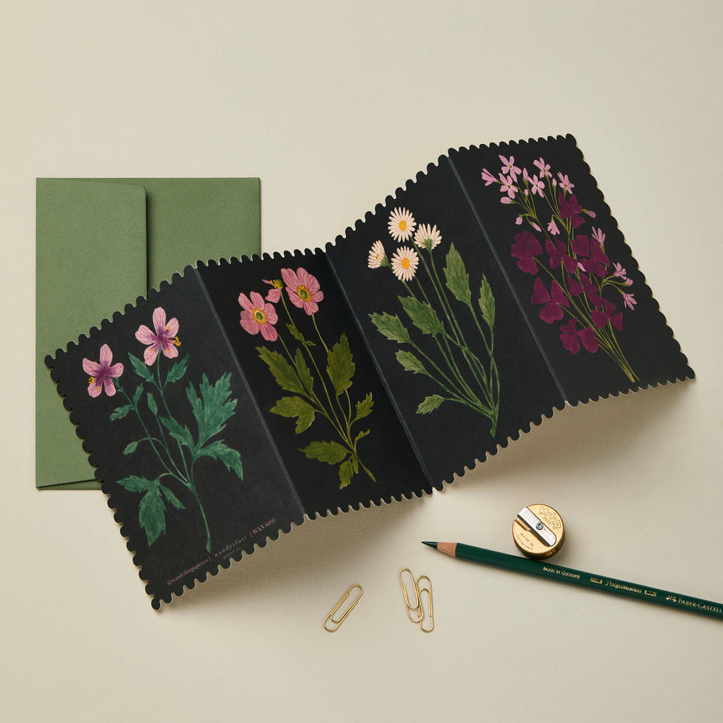 Wanderlust Paper Co. Botanical Concertina Card