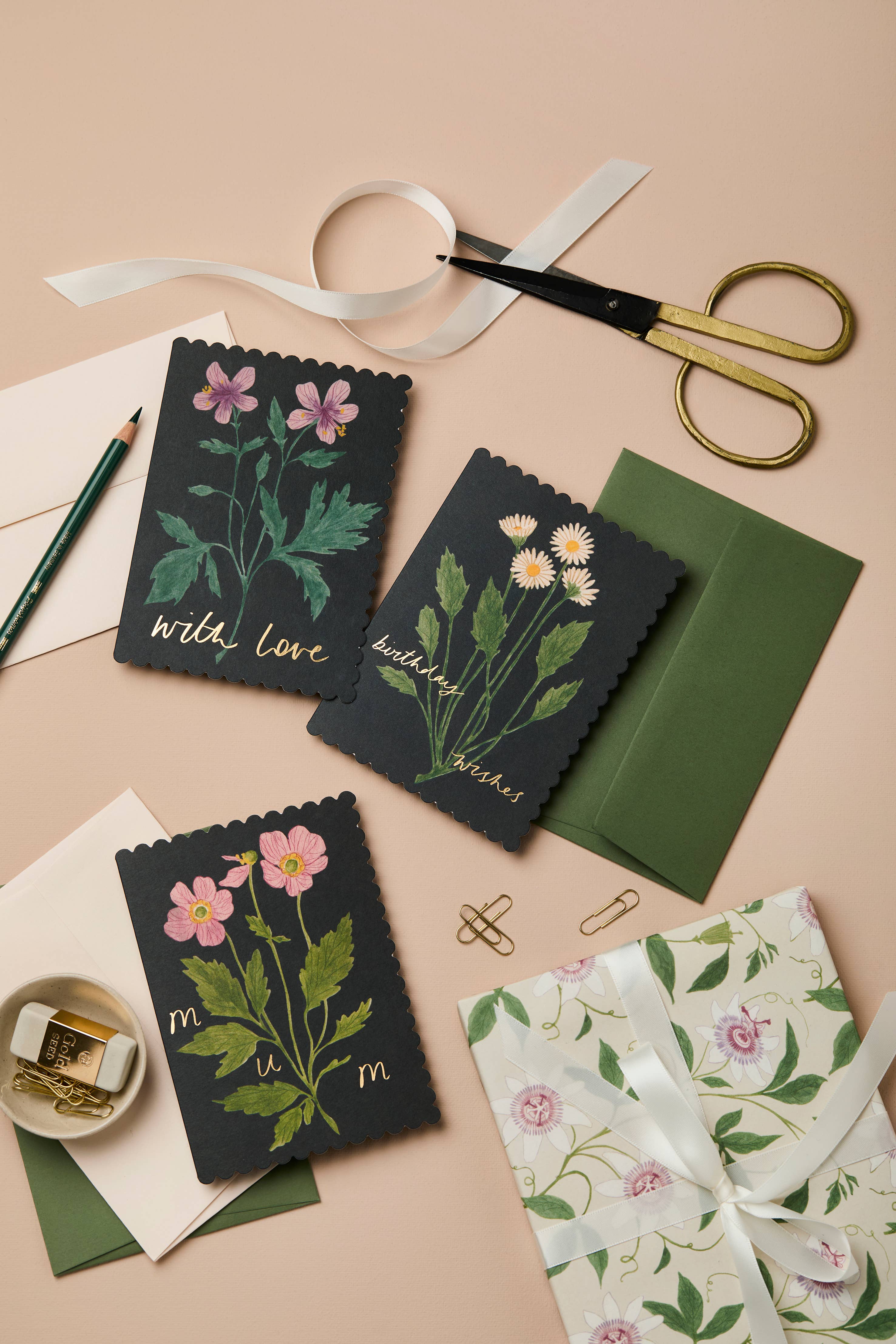 Wanderlust Paper Co. Botanical Daisy “Birthday Wishes” Card