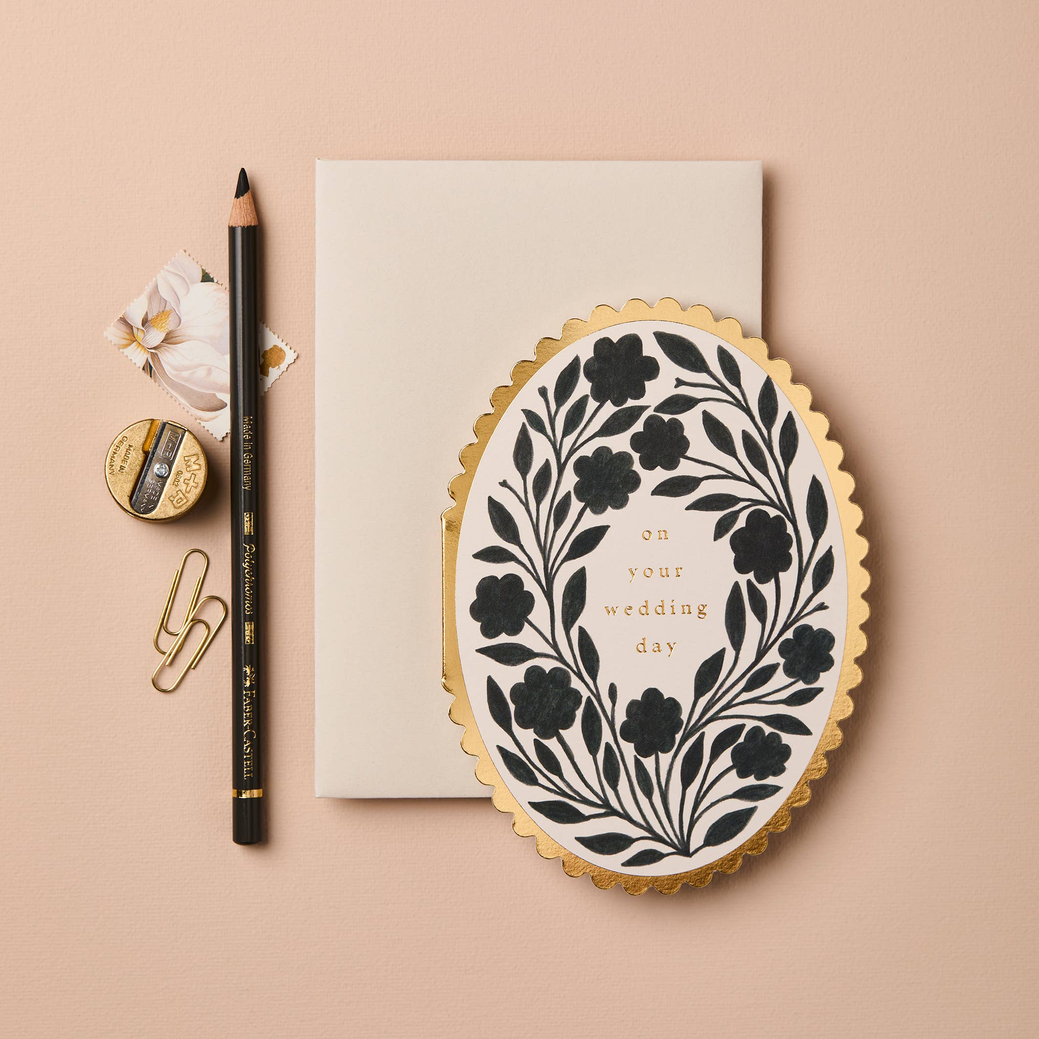 Wanderlust Paper Co. Ink Flora ”On Your Wedding Day” Card