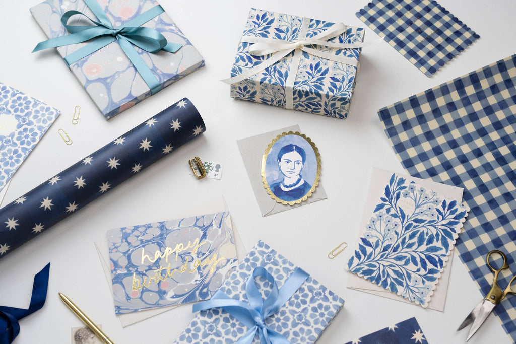 Wanderlust Paper Co. Blue Flora 'Thank You' Card