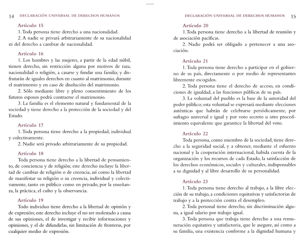 Applewood Books Universal Declaration of Human Rights