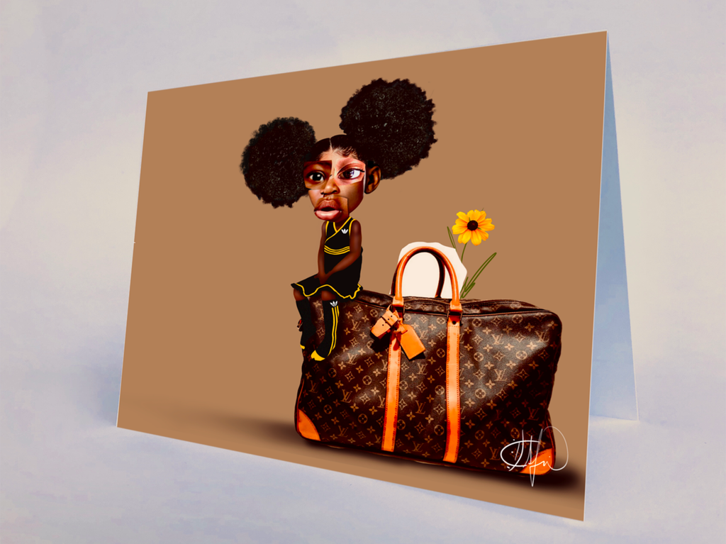 Dafri Studios Pack Light (Brown) Greeting Card