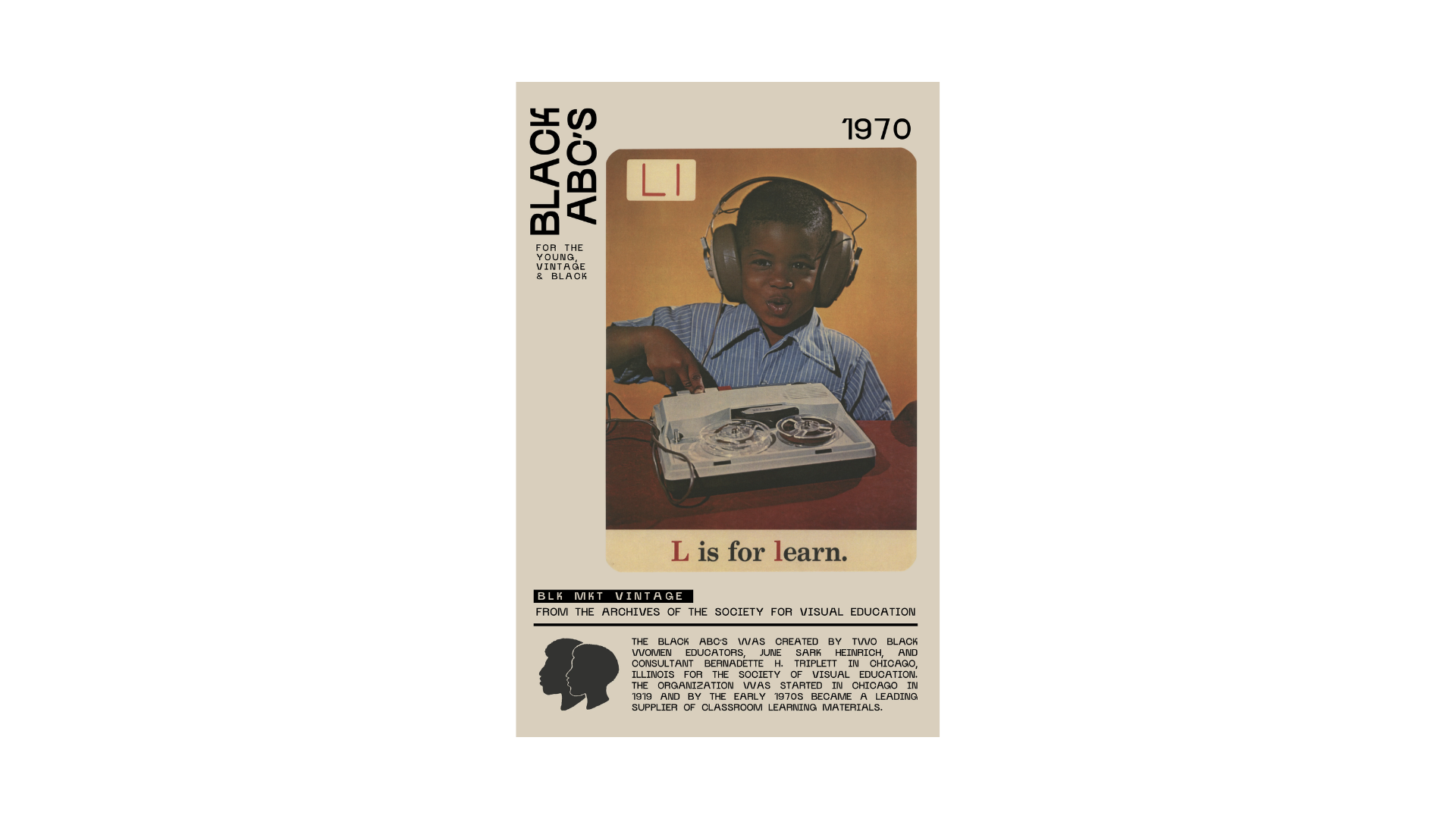 BLK MKT Vintage Black ABC Posters
