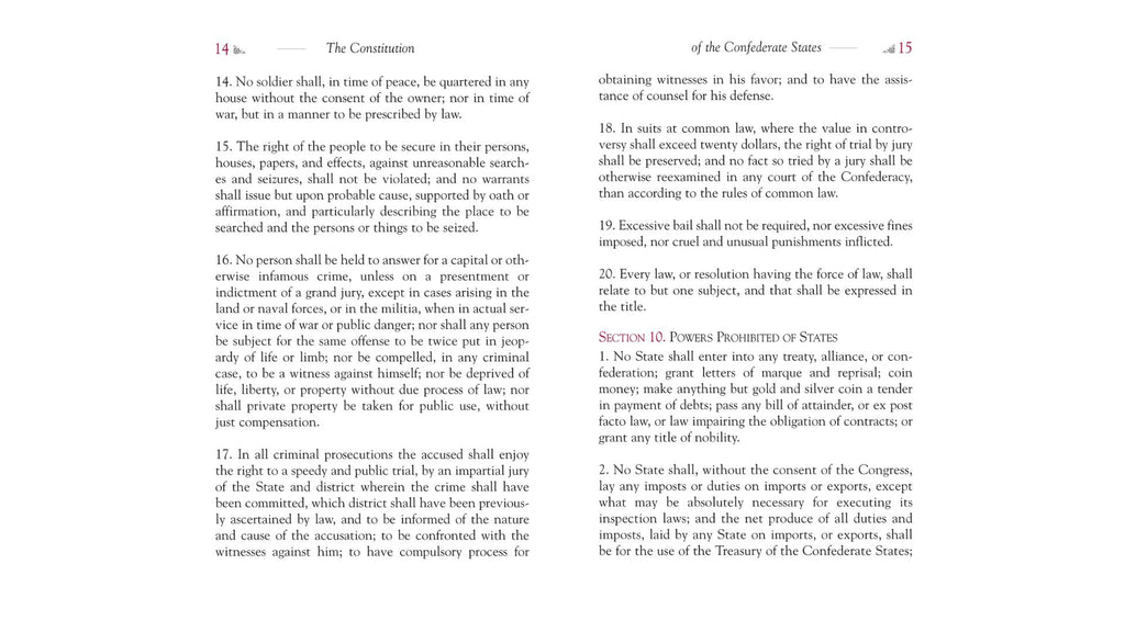 Applewood Books Constitution of the Confederate States