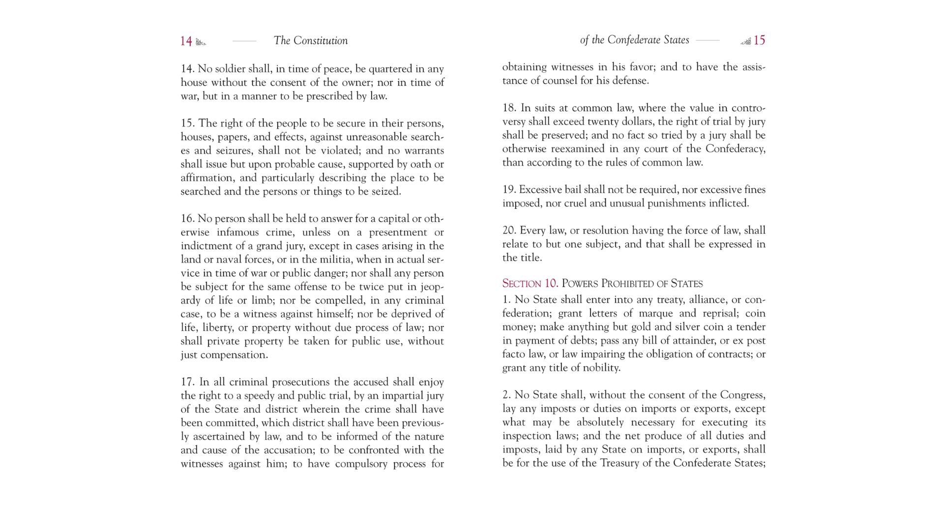 Applewood Books Constitution of the Confederate States