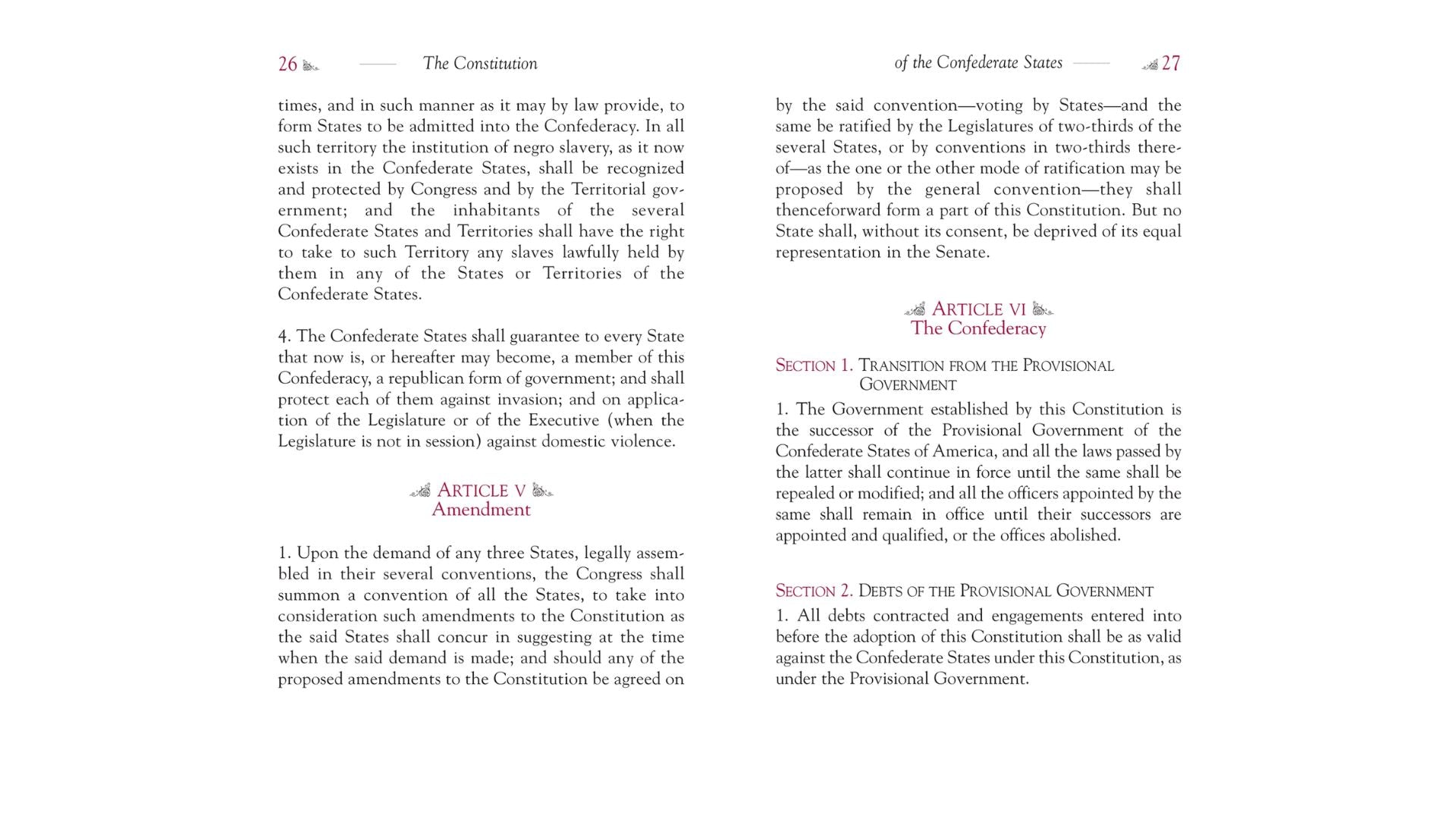 Applewood Books Constitution of the Confederate States