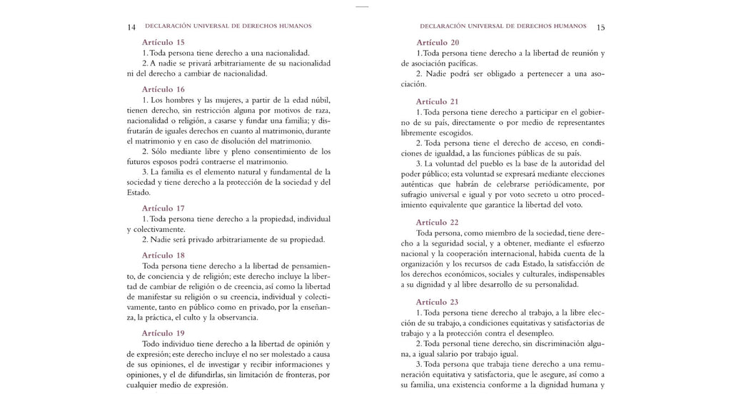 Applewood Books Universal Declaration of Human Rights