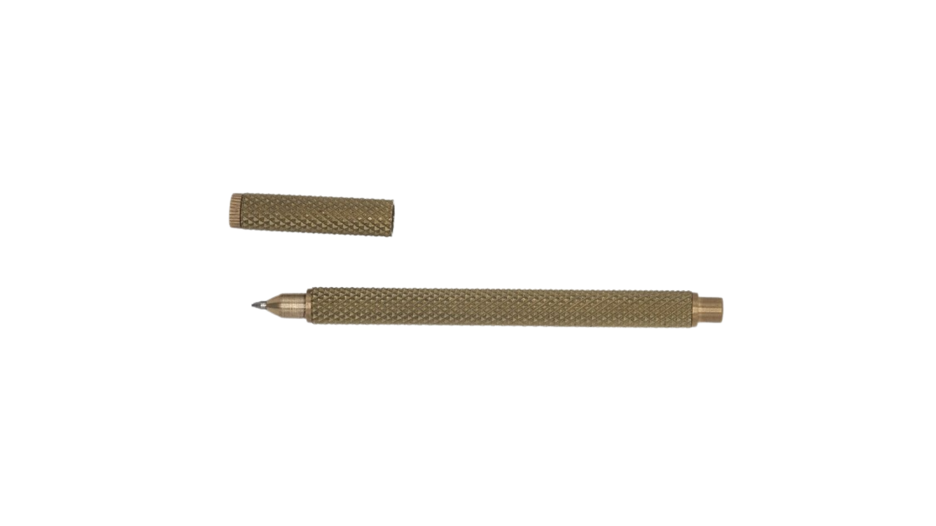 Brût Home and Glassware Brass Knurled Ballpoint Pen