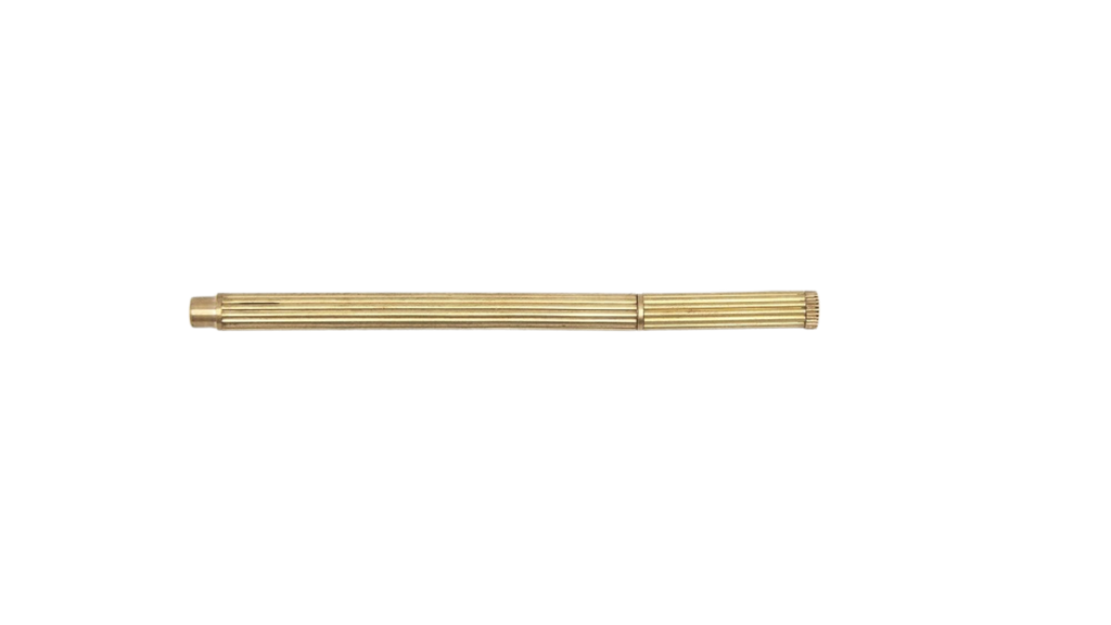 Brût Home and Glassware Brass Striped Ballpoint Pen