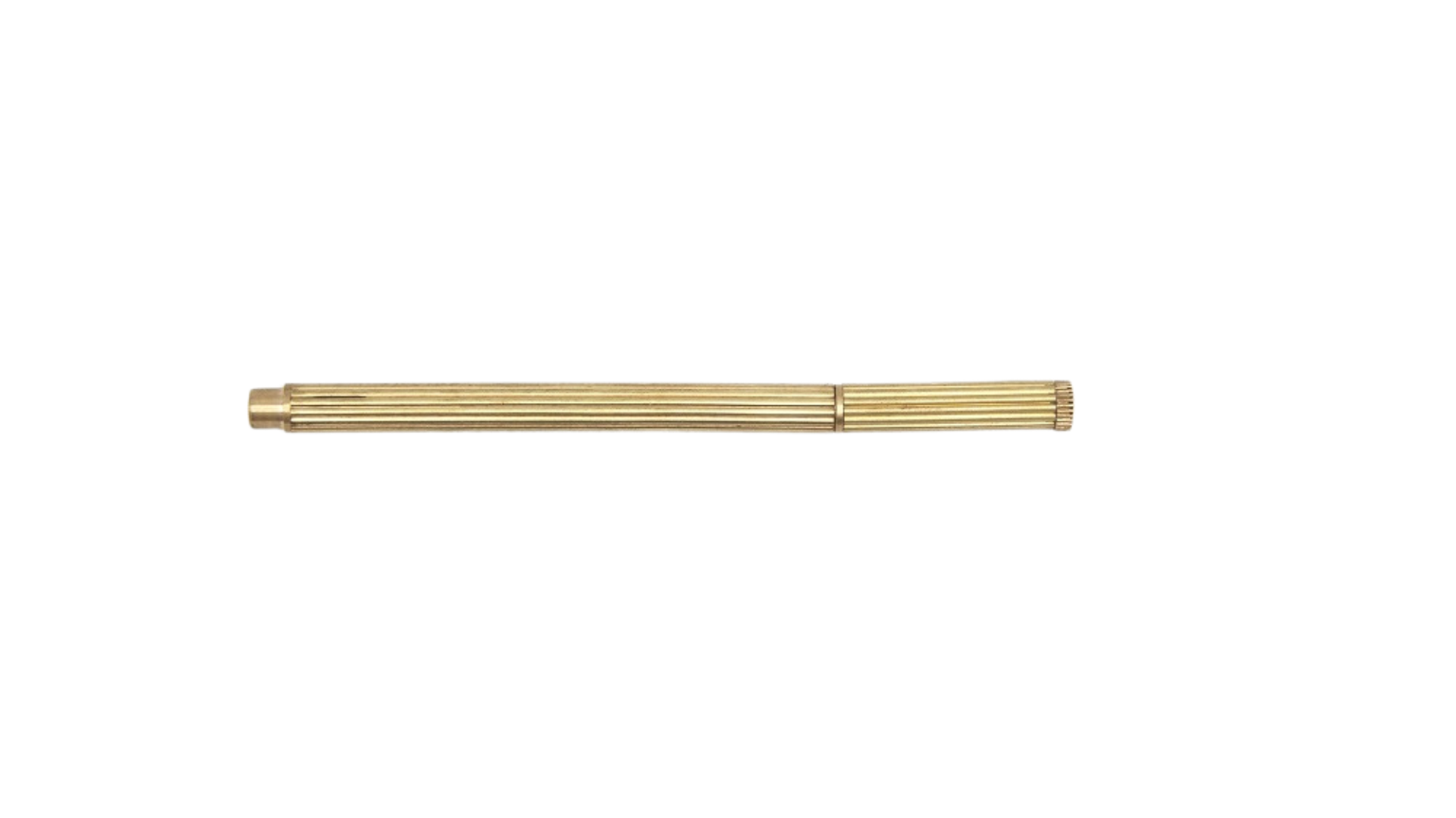 Brût Home and Glassware Brass Striped Ballpoint Pen