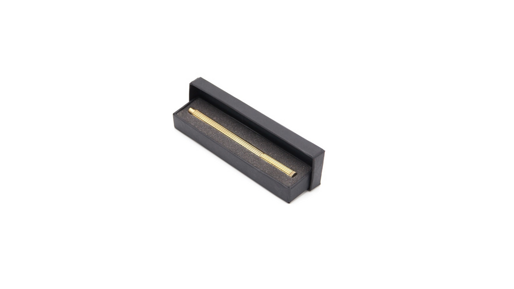 Brût Home and Glassware Brass Striped Ballpoint Pen