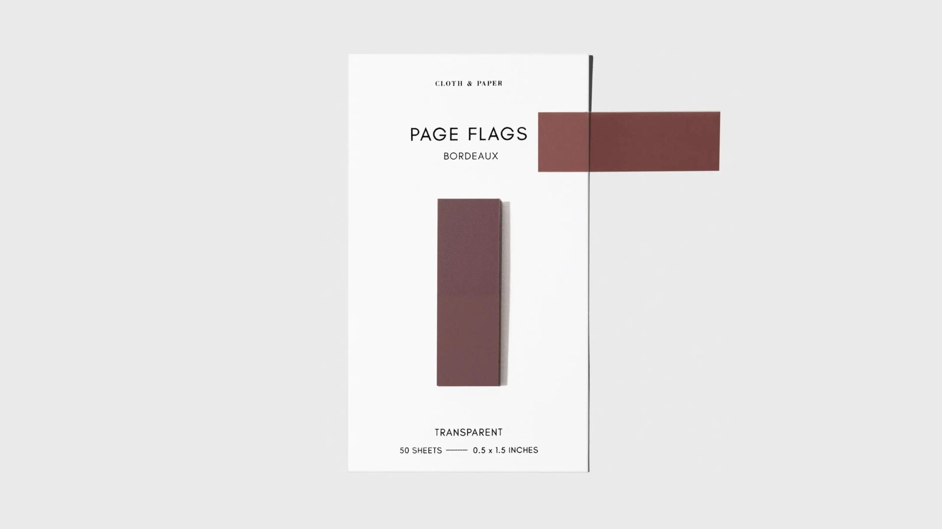 Cloth & Paper Transparent Page Flags