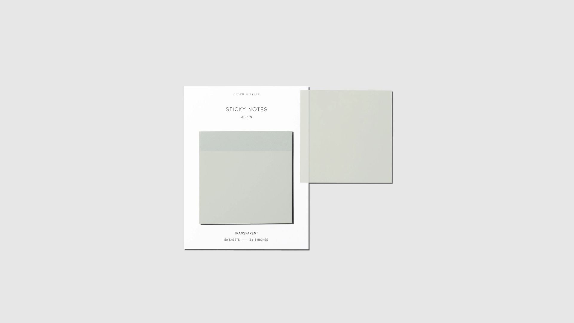 Cloth & Paper Transparent Sticky Notes
