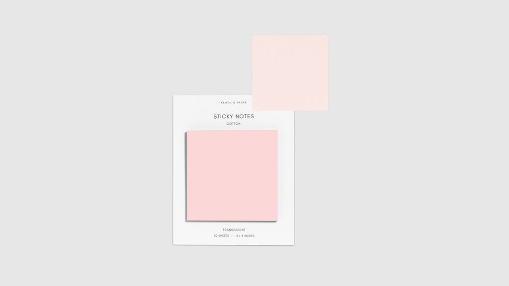 Cloth & Paper Transparent Sticky Notes