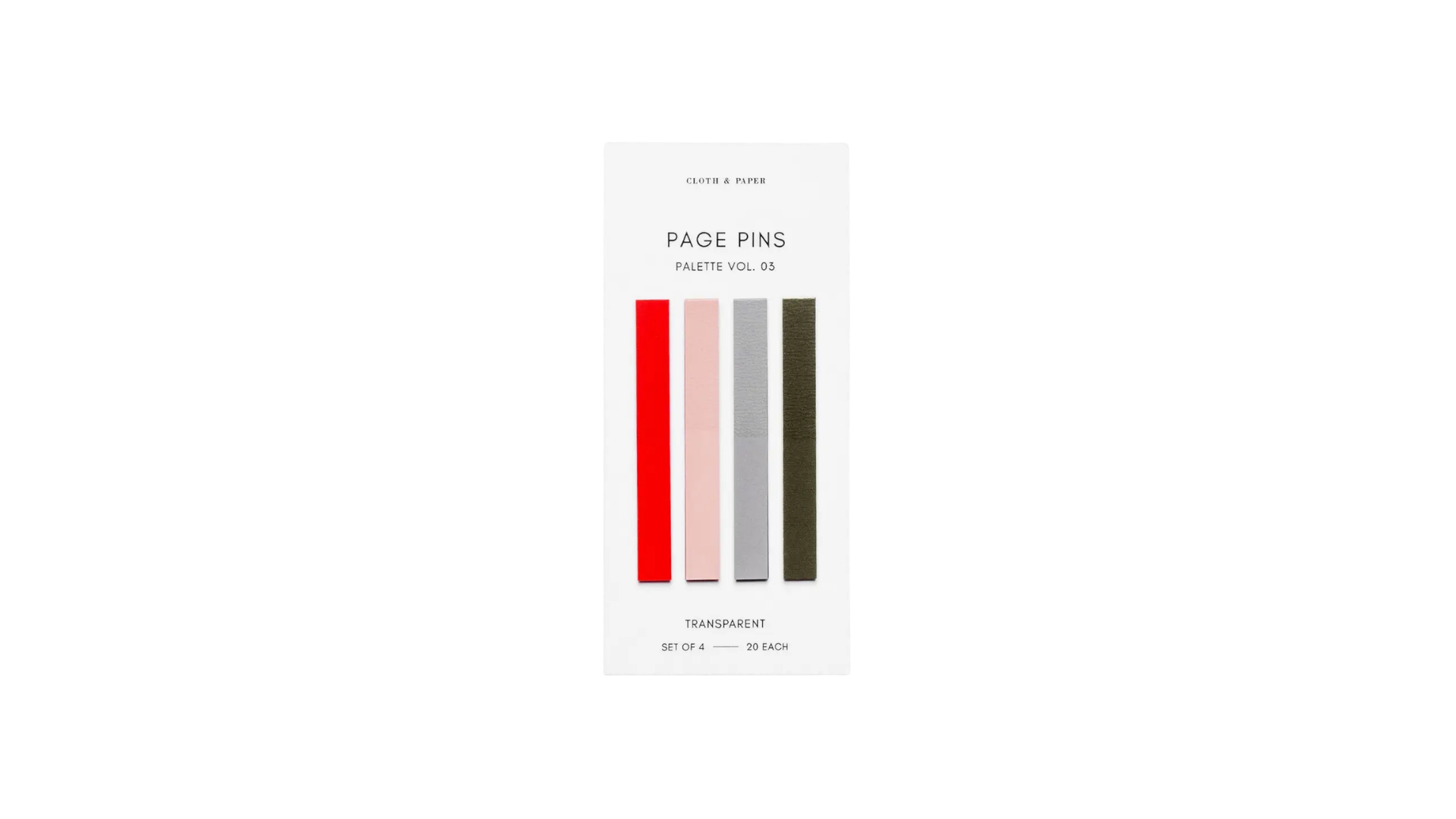 Cloth & Paper Page Pins | Vol 03