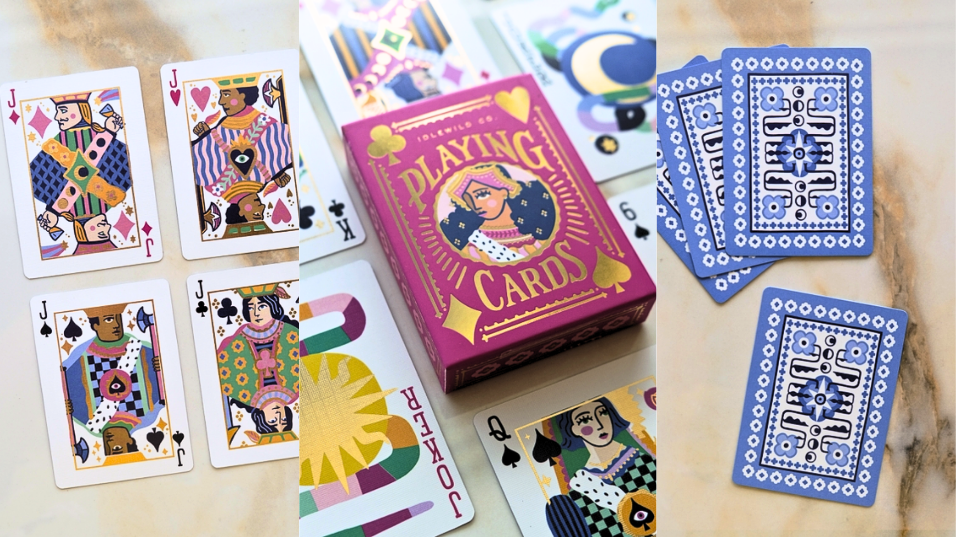 Idlewild Co. Neon Royals Playing Cards (Standard 52)