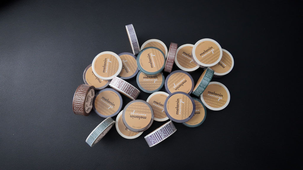 Melanin Meanings Mudcloth African Textile Inspired Washi Tape Set