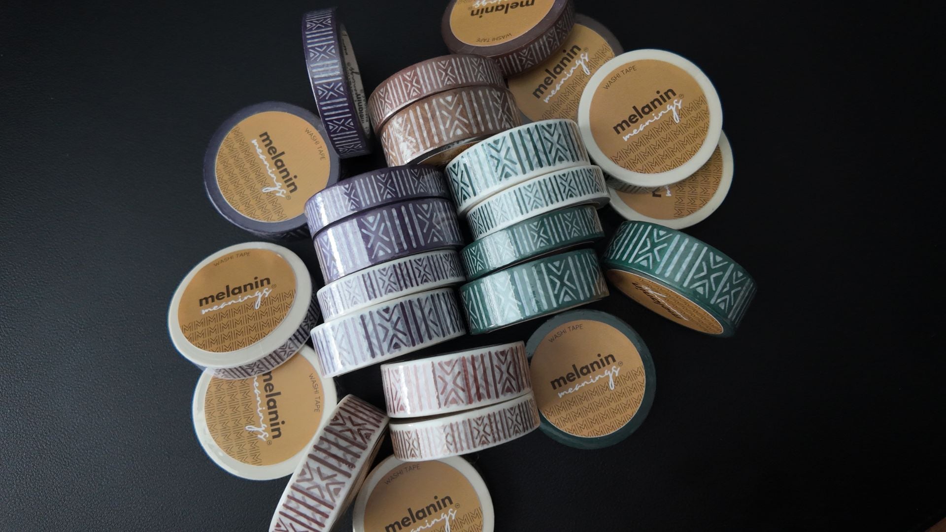 Melanin Meanings Mudcloth African Textile Inspired Washi Tape Set