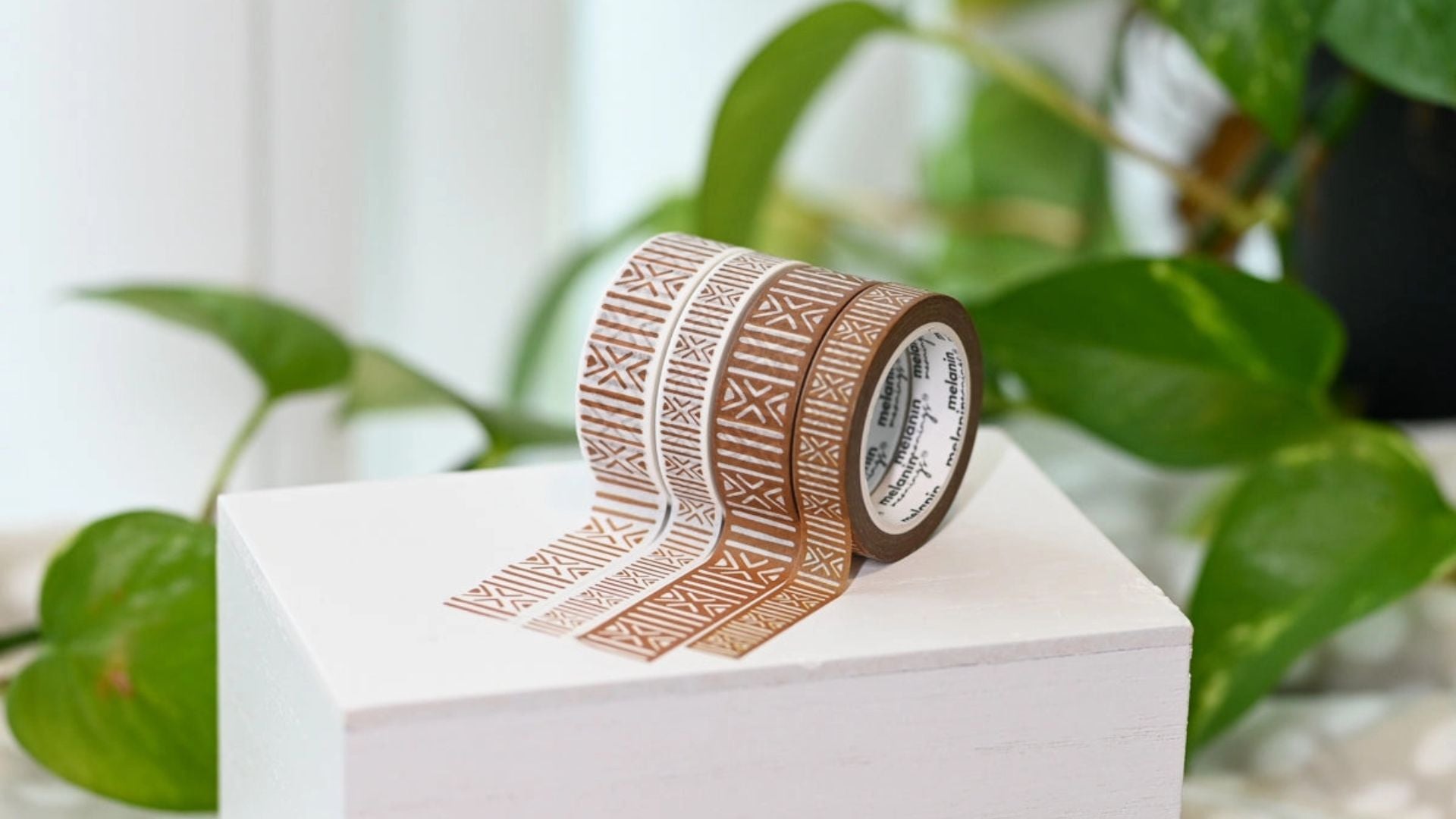 Melanin Meanings Mudcloth African Textile Inspired Washi Tape Set