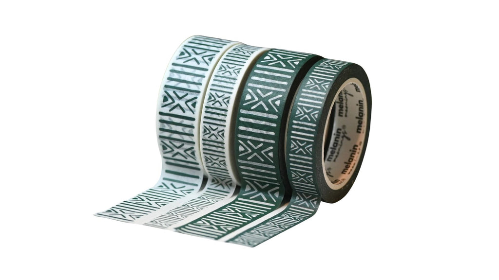Melanin Meanings Mudcloth African Textile Inspired Washi Tape Set
