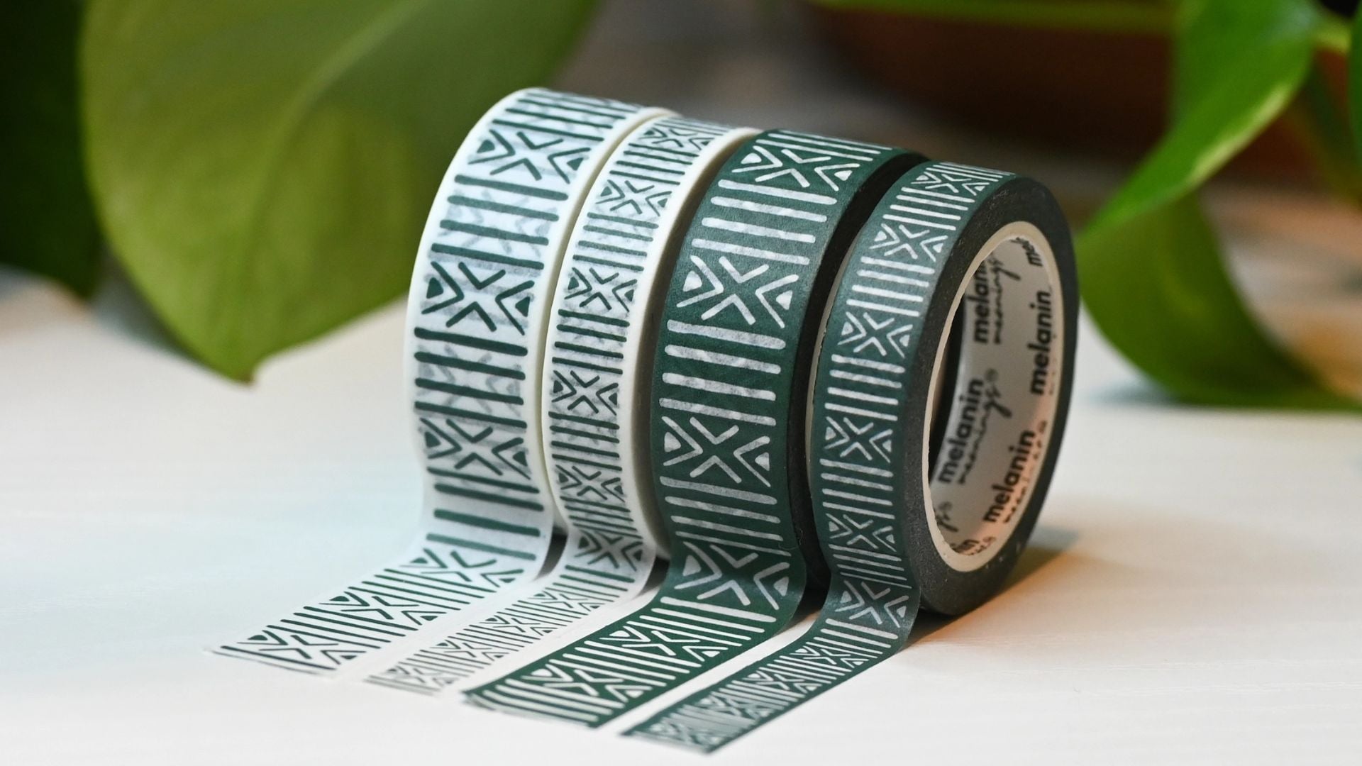 Melanin Meanings Mudcloth African Textile Inspired Washi Tape Set