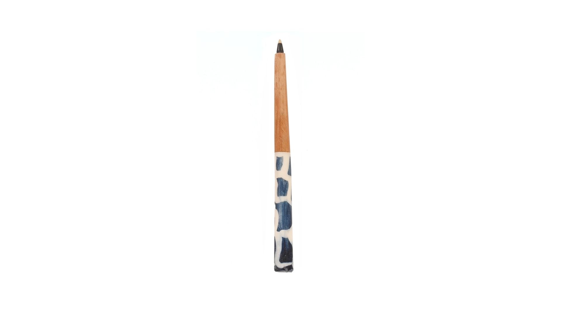 Akamba Batik Dyed Cow Bone and Wild Olive Wood Ink Pen