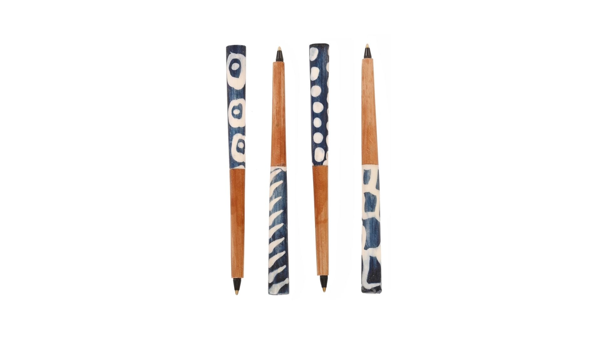 Akamba Batik Dyed Cow Bone and Wild Olive Wood Ink Pen
