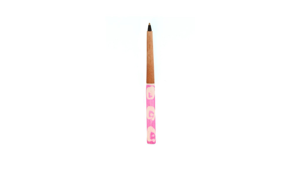 Akamba Batik Dyed Cow Bone and Wild Olive Wood Ink Pen