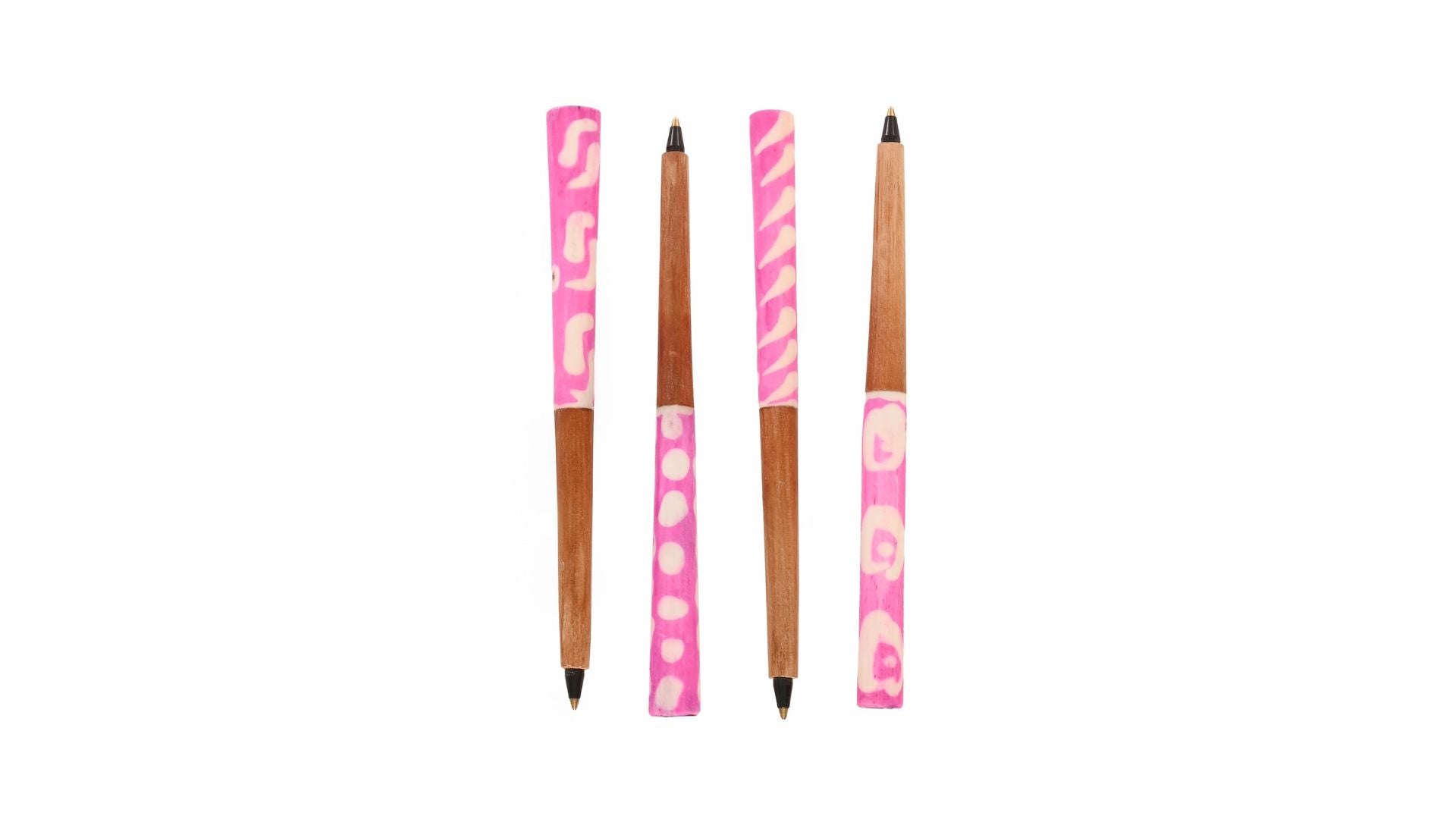 Akamba Batik Dyed Cow Bone and Wild Olive Wood Ink Pen