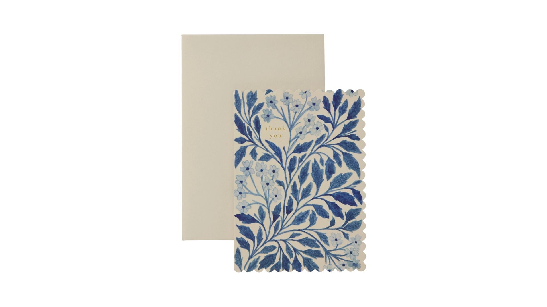 Wanderlust Paper Co. Blue Flora 'Thank You' Card
