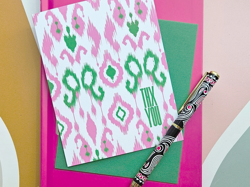 Effie's Paper Elegant Ikat “Thank You” Card