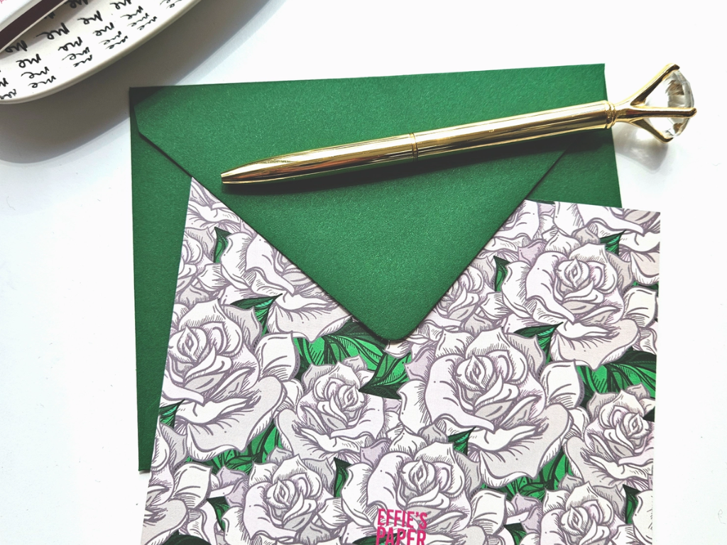 Effie's Paper Sisterhood Stationery Set — Green & White