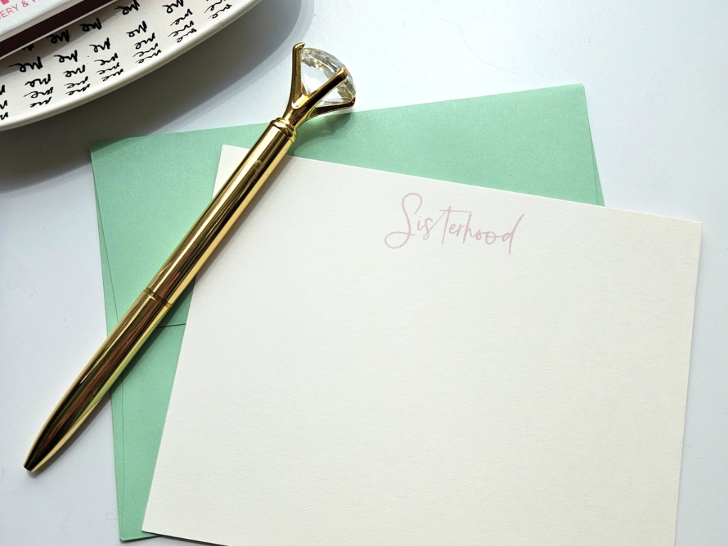 Effie's Paper Sisterhood Stationery — Pink & Green