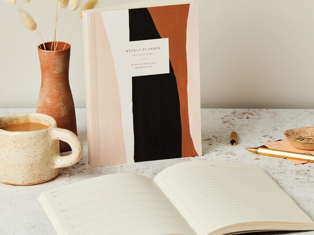 Ink & Bloom Undated Abstract Weekly / Yearly Planner