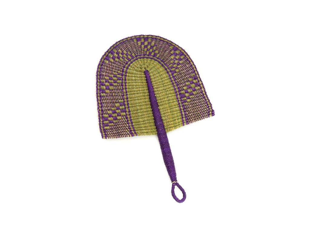 Swahili | AFRICAN MODERN African Violet Veta Vera Hand Fan Woven Wall Art