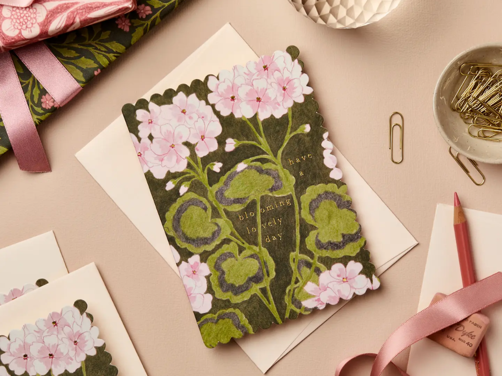 Wanderlust Paper Co. Geranium 'blooming Lovely Day' Card