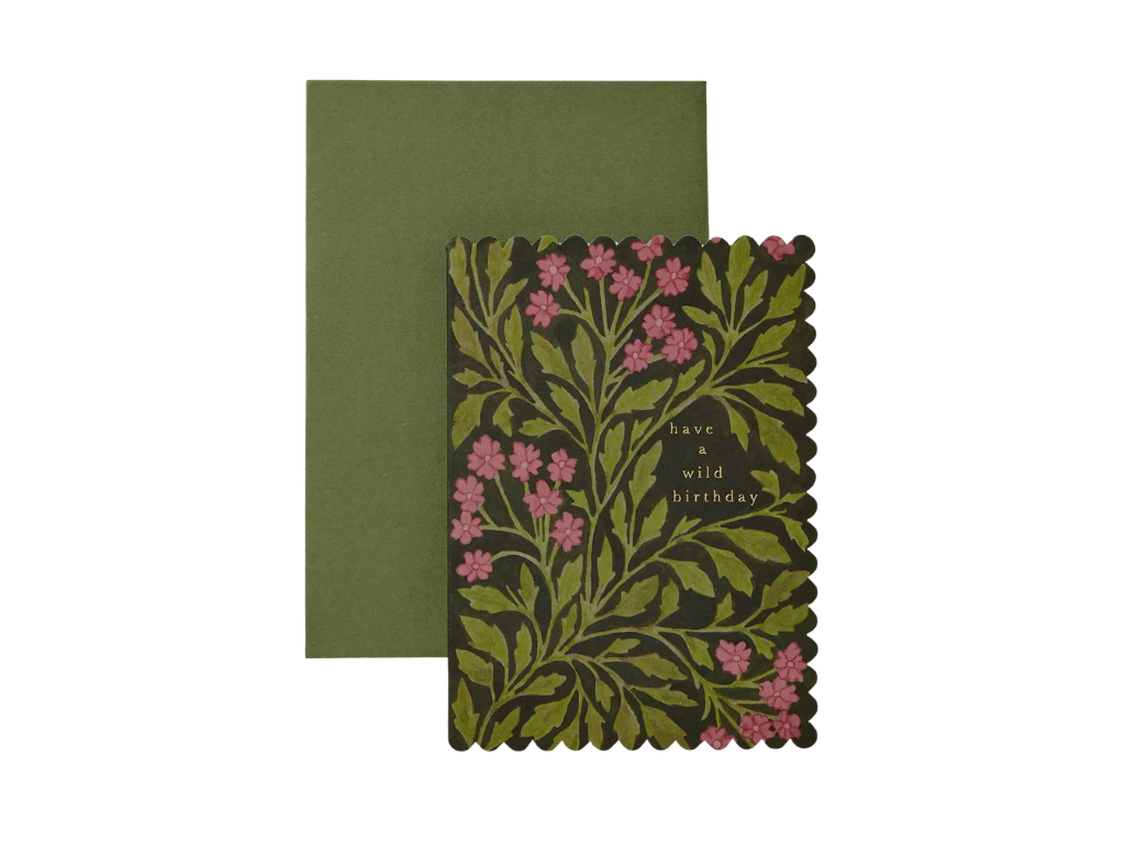 Wanderlust Paper Co. Green Flora 'wild Birthday' Card