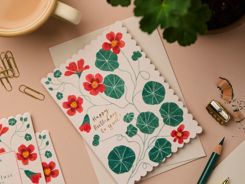 Wanderlust Paper Co. Nasturtium 'happy Birthday To You!' Card