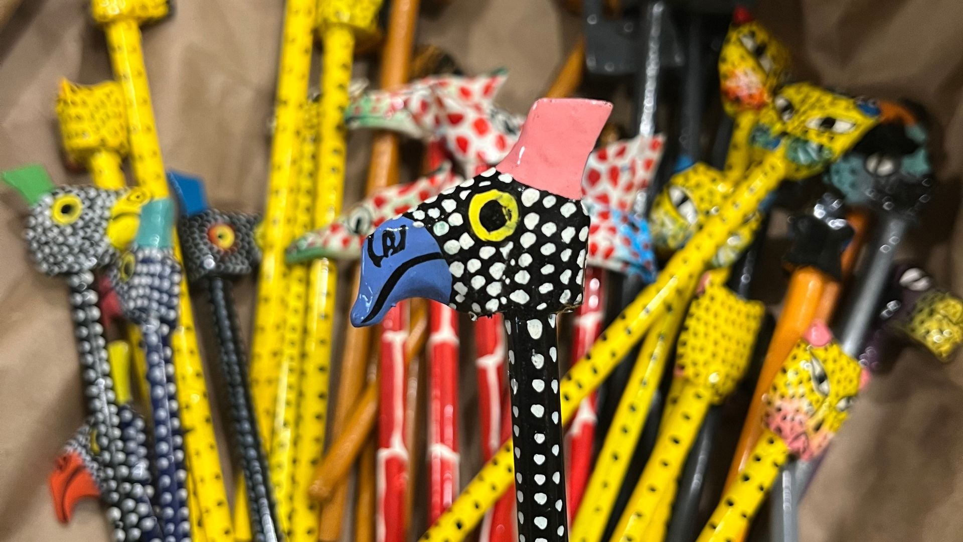 AFRICAN MODERN Hand Painted Safari Animal Pencil