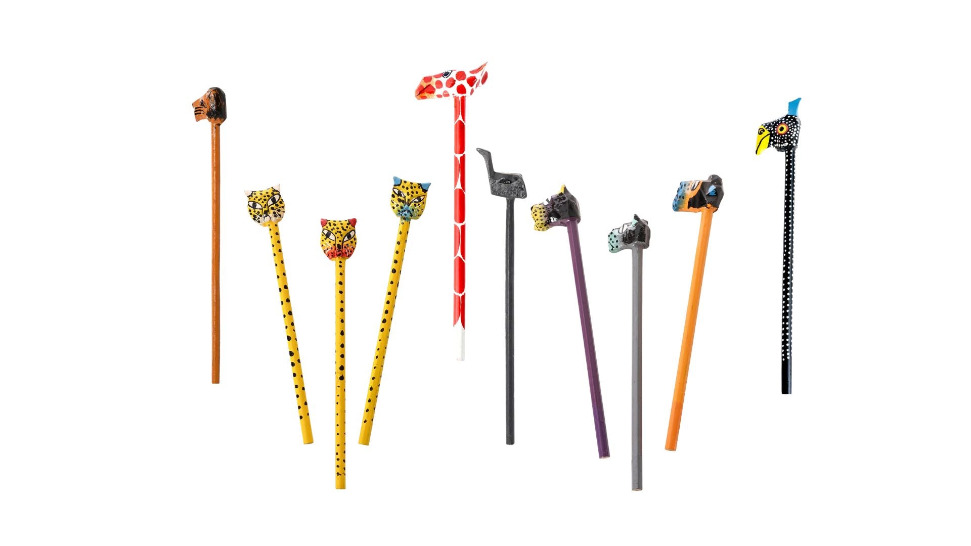 AFRICAN MODERN Hand Painted Safari Animal Pencil